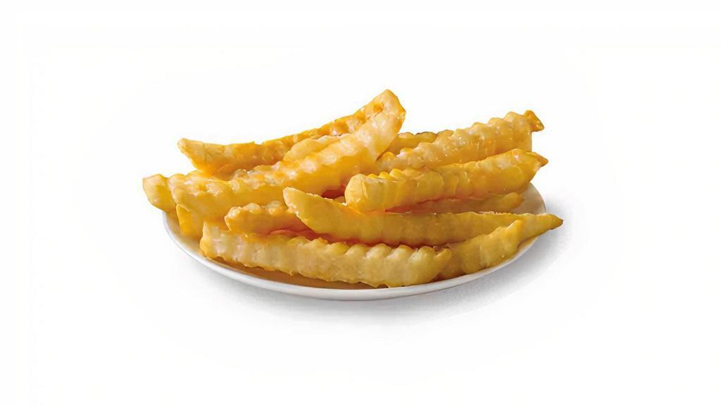 Fries · Crinkle cut and crisp, they’re the perfect accompaniment to our chicken.