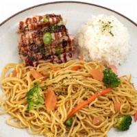 Chicken Butter Garlic Noodles · Japanese noodles wok-stirred with fresh veggies and. traditional butter garlic sauce. Served...