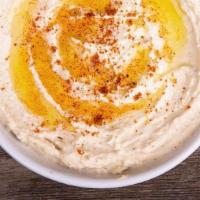 Hummus · A delicious paste made from organic chickpeas and tahini.