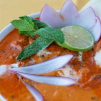 Butter Chicken · Chicken (boneless) cooked with cream and other Indian spices.