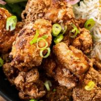 Roku Fried Rice Karaage Bowl   (Marinated Fried Chicken) · Our Popular Marinated and Breaded Chicken Karaage served with our popular Roku Fried rice to...