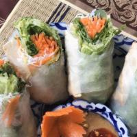 Salad Rolls (2Pc)  · Fresh lettuce, mint leaves, carrots, cilantro and vermicelli noodles wrapped in rice paper s...