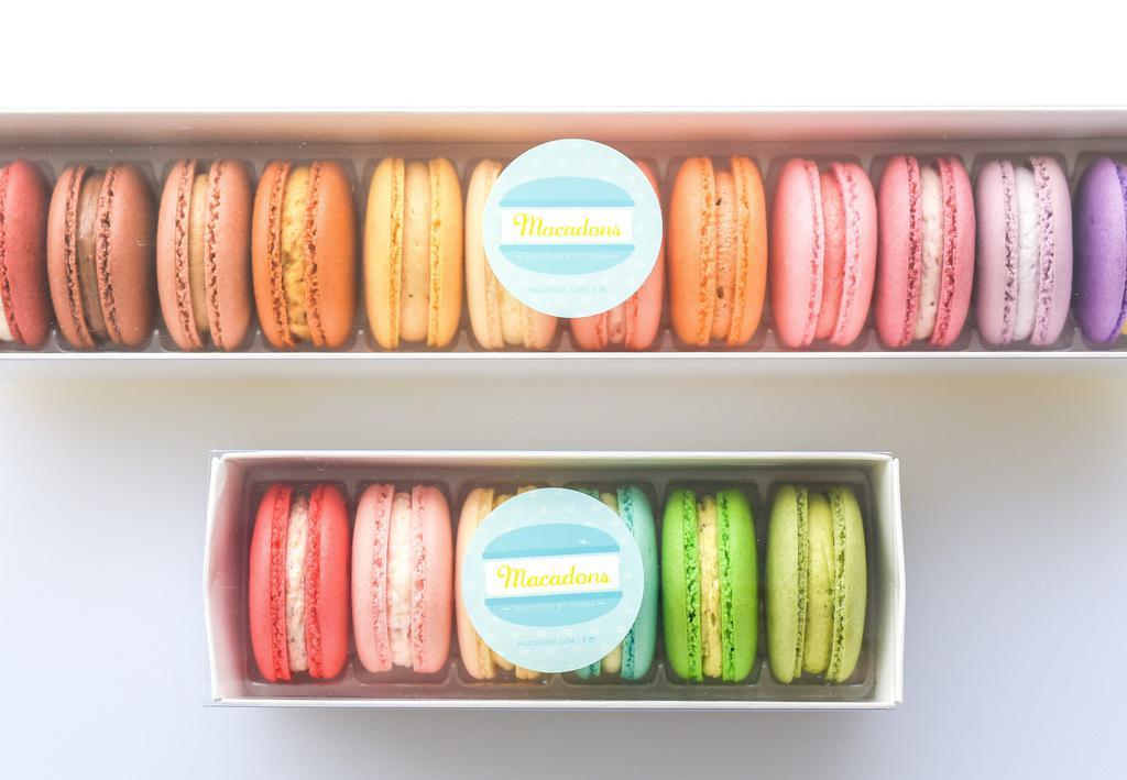Create Your Own Twelve Piece Macaron Set · Pick 1 to 12 flavors! If picking less than 12 flavors, please note the amounts of each flavor that you would like in the 