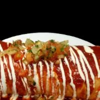 Carne Asada Burrito · Carne asada, rice, pico de gallo, guacamole (guacamole made fresh with tomatoes, onions, cil...