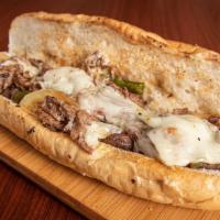 The House Special · Steak, cheese, onions, green peppers, mushrooms.