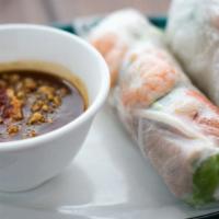 Goi Cuon Chay (Vegetarian Spring Rolls) · Vegetarian spring rolls tofu and vegetable (2 pieces)