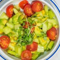 Cucumber Salad With Avocado, Cherry Tomato & Corn · 