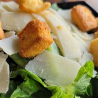 Full Caesar Salad · Crisp Romaine Lettuce, Parmesan Cheese, Croutons and Caesar Dressing. feeds 2-4p