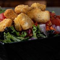 Full House Salad · Mixed Greens and Romaine Lettuce Tossed with Tomatoes, Red Onion, Carrots and Croutons. Feed...