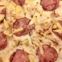 Island Pizza · Canadian bacon, mozzarella & pineapple on marinara.