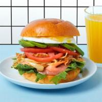 The Echo Park · Egg. Smoked Salmon. Cheese. A vibey egg sandwich with 2 eggs scrambled, smoked slamon, melty...
