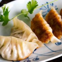 Pork Gyoza · Japanese fried dumplings.