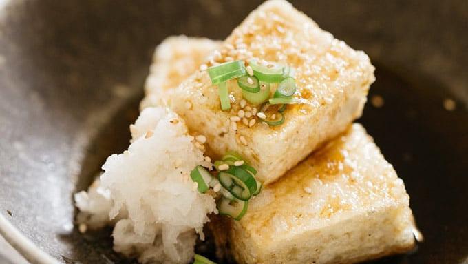 Agedashi Tofu · Fried tofu in dashi broth.