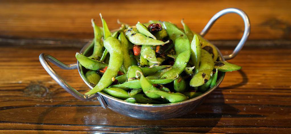 Spicy Edamame · Spicy wok tossed with garlic and dry chili