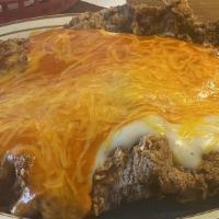 Hand Battered Chicken Fried Steak & Eggs · Add “Boss Style” for (Smothered in gravy, green chile and cheese) for an additional charge.