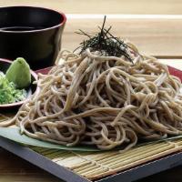 Zaru Soba · Cold soba (buckwheat) noodles with dipping sauce on the side.