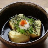 Agedashi Tofu 3Pcs · A Japanese way to serve hot tofu. Firm tofu cut into cubes, deep fried until a golden brown....