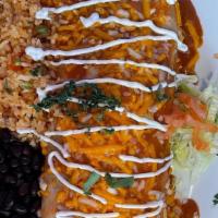 #49 Burrito Supremo · Giant burrito prepared in a larger home style tortilla stuffed with choice of meat, rice, be...