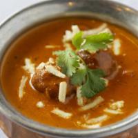 Malai Kofta · Homemade Indian cheese stuffed with potatoes, dry nuts, vegetable balls and cooked in mildly...