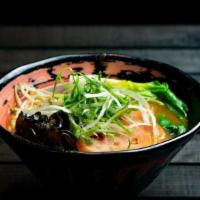 Vegetable Ramen  · Our vegetable ramen option is a soy bean broth with a light garlic and onion base. Nicknamed...