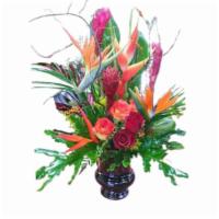 Tropical Arrangement · Depending on product availability, some substitutions of flowers and containers may be neces...