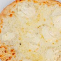 The Blanco · (White Pizza) Olive oil and garlic, Polly-O ricotta, Bacio mozzarella