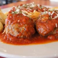 Pasta W/ Meatballs · Our delicious 2 large meatballs with spaghetti & sauce