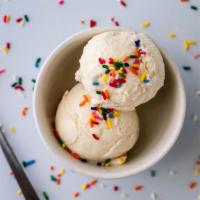 Creamy Vanilla · Single scoop of classic creamy vanilla ice cream.