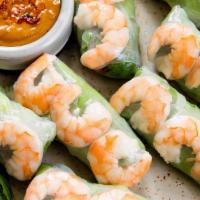 2 Pc Fresh Summer Rolls · Shrimp, Pork, and Fresh Vegetables Wrapped in Rice Paper. Comes with Homemade Peanut Sauce.