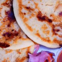 Pupusa Cheese · A Salvadoran dish made of a thick corn tortilla and stuffed with a  filling of Jack cheese. ...