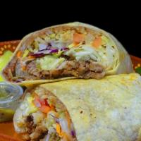 Burrito · Meats of your choice: Asada (steak), pollo (chicken), carnitas (pork), barbacoa (shredded be...