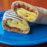 Breakfast Burritos  · Egg and melted cheese wrapped in toasted tortilla with salsa
served with breakfast potatoes ...