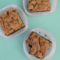 Salted Caramel Cookie Bar · Like chocolate chip cookie dough in baked bar form with a hint of banana, caramel & sea salt...