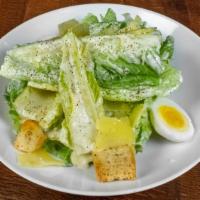 Caesar · Romaine Lettuce, Hand Grated  Parmesan, Croutons, Soft Boiled Egg