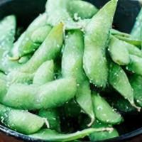 Edamame · Boiled soy beans with sea salt