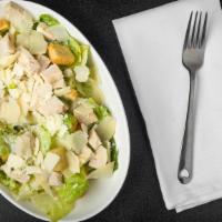 Caesar (Small) · Romaine lettuce, parmesan cheese, croutons and Caesar dressing.