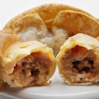 Bean & Cheese Chimi (5) · Spiced vegetarian refried beans, garlic, green chile peppers, and Monterey Jack cheese gives...