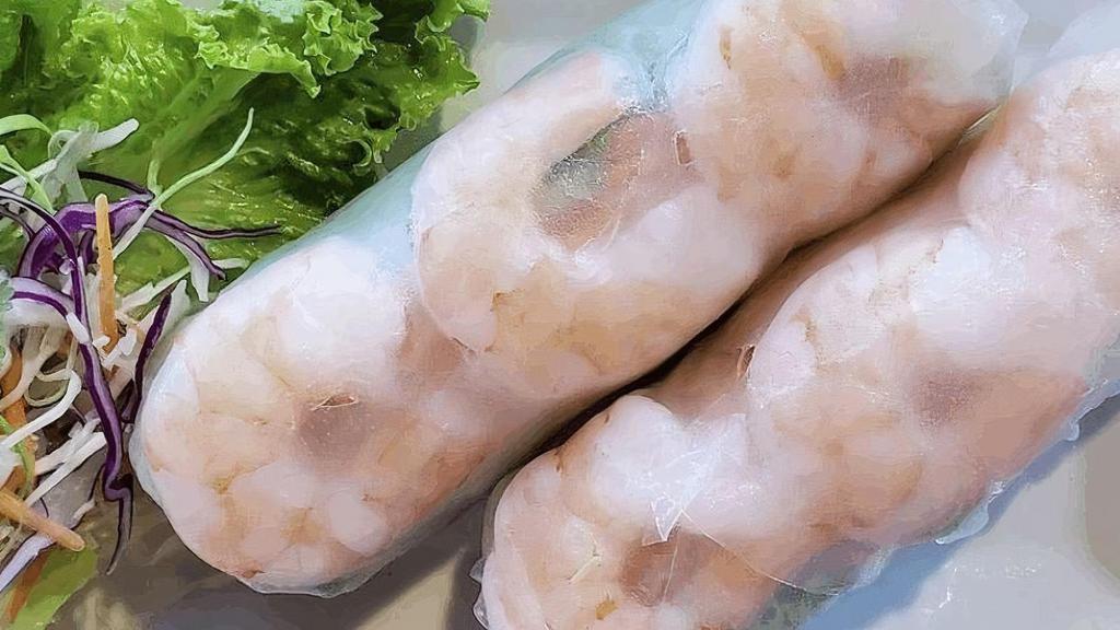 Fresh Roll Shrimp · vegetable, rice noodle wrapped in fresh rice paper. Served with homemade peanut dipping sauce.
