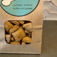 Dog Chips · A half-pound of our house-made dog treats, made with pumpkin, peanut butter, and ginger