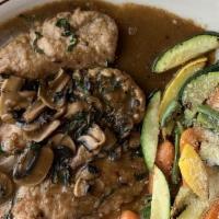 Veal Marsala · Sautéed scallopini with wild mushrooms, shallots, reduced in marsala wine and finished with ...