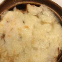 American Onion Soup (Bowl) · Sweet onion, Colorado bourbon, crouton, aged cheddar.