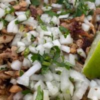 Chicken · Topped with onion and cilantro