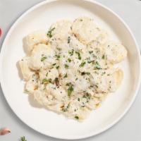 Baked Fettuccine Formaggio With Meatballs · Baked fettuccine formaggio in creamy alfredo sauce with homemade meatballs.