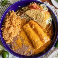 One Item Combo · Served with rice and beans. Choose from: enchilada, burrito, taco, tamale, chile relleno (au...