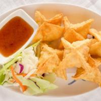 Crab Puff (6) · Deep fried stuffed wonton with cream cheese, imitation crab meat, and mixed veggies         ...