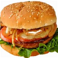 Hawaiian Burger With Seasoned Fries · Homemade burger patty, pineapple, tomato, sauteed onions, mushrooms, teriyaki sauce, lettuce...