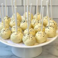 Lemon Poppy Seed Cake Pop · Lemon Poppy Seed Cake Pop Dipped in White Chocolate.