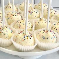 Funfetti Cake Pop · Our vanilla cake pop dipped in funfetti vanilla chocolate and garnished with rainbow sprinkl...