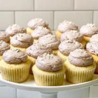 Lemon Poppy Seed Blueberry Cupcakes · Lemon poppy seed cupcake with blueberry buttercream. Customization not available. Regular si...