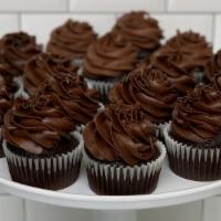 Gf Double Chocolate Cupcakes · Gluten Free Chocolate Cupcake with chocolate buttercream. Customization not available. Regul...